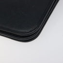 Christian Dior Chain Shoulder Bag Leather Navy Gold Auth BA567-15