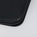 Christian Dior Chain Shoulder Bag Leather Navy Gold Auth BA567-8