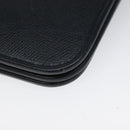 Christian Dior Chain Shoulder Bag Leather Navy Gold Auth BA567-17