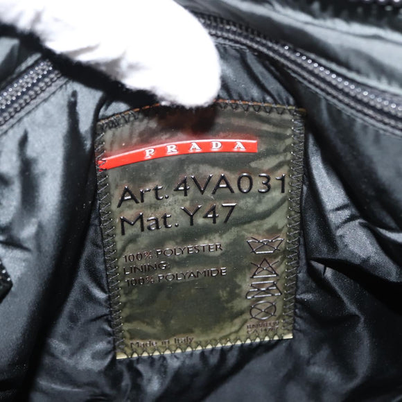 PRADA Sports Shoulder Bag Nylon Black Silver Auth BA5671