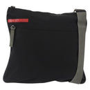 PRADA Sports Shoulder Bag Nylon Black Silver Auth BA5671-1