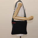 PRADA Sports Shoulder Bag Nylon Black Silver Auth BA5671-22