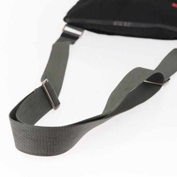 PRADA Sports Shoulder Bag Nylon Black Silver Auth BA5671