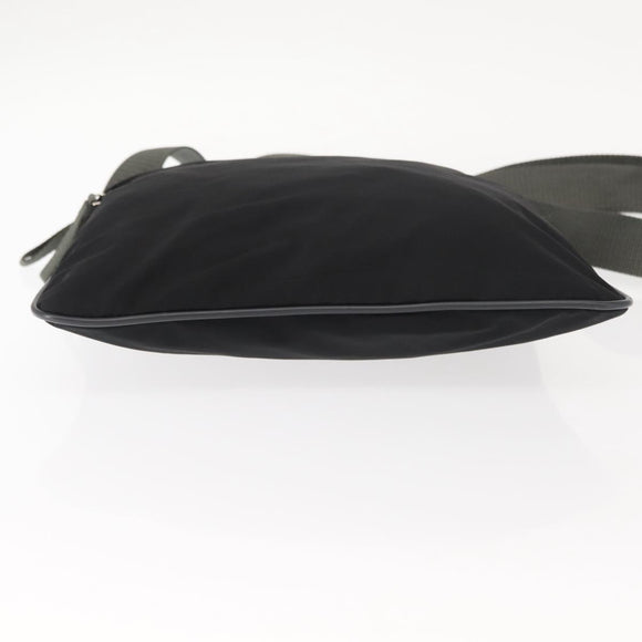 PRADA Sports Shoulder Bag Nylon Black Silver Auth BA5671