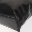 PRADA Hand Bag Leather plastic Black Silver Auth BA5672-14