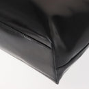 PRADA Hand Bag Leather plastic Black Silver Auth BA5672-16