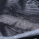 PRADA Hand Bag Leather plastic Black Silver Auth BA5672-11