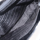 PRADA Hand Bag Leather plastic Black Silver Auth BA5672-19