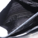 PRADA Hand Bag Leather plastic Black Silver Auth BA5672-22