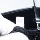 PRADA Hand Bag Leather plastic Black Silver Auth BA5672-12