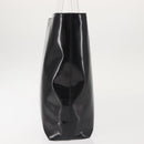 PRADA Hand Bag Leather plastic Black Silver Auth BA5672-3