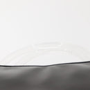 PRADA Hand Bag Leather plastic Black Silver Auth BA5672-8