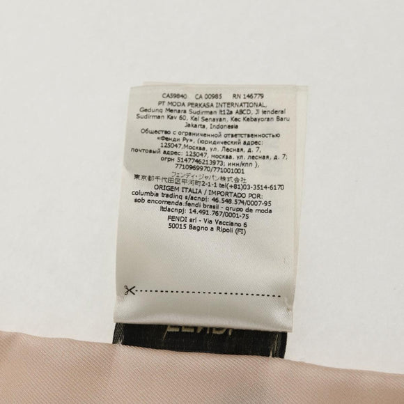 FENDI Maxi Rappy Scarf Silk Orange Auth BA5678M