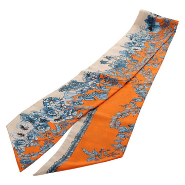 FENDI Maxi Rappy Scarf Silk Orange Auth BA5678M - 0