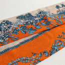 FENDI Maxi Rappy Scarf Silk Orange Auth BA5678M-4