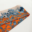 FENDI Maxi Rappy Scarf Silk Orange Auth BA5678M-5