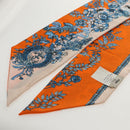 FENDI Maxi Rappy Scarf Silk Orange Auth BA5678M-7