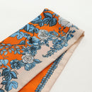 FENDI Maxi Rappy Scarf Silk Orange Auth BA5678M-9