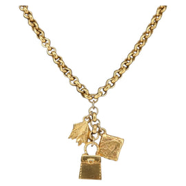 Salvatore Ferragamo Necklace Metal Gold Auth BA5679