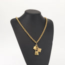 Salvatore Ferragamo Necklace Metal Gold Auth BA5679-12