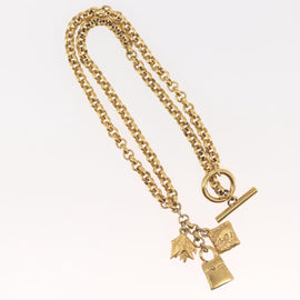 Salvatore Ferragamo Necklace Metal Gold Auth BA5679 - 0