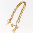 Salvatore Ferragamo Necklace Metal Gold Auth BA5679-6