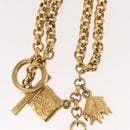 Salvatore Ferragamo Necklace Metal Gold Auth BA5679-8