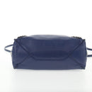 BALENCIAGA Paper Mini Hand Bag Leather 2way Blue Silver 357333 Auth BA5681V-5