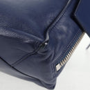 BALENCIAGA Paper Mini Hand Bag Leather 2way Blue Silver 357333 Auth BA5681V-19