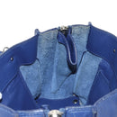 BALENCIAGA Paper Mini Hand Bag Leather 2way Blue Silver 357333 Auth BA5681V-24