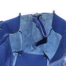 BALENCIAGA Paper Mini Hand Bag Leather 2way Blue Silver 357333 Auth BA5681V-25