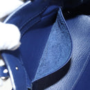 BALENCIAGA Paper Mini Hand Bag Leather 2way Blue Silver 357333 Auth BA5681V-26