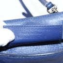 BALENCIAGA Paper Mini Hand Bag Leather 2way Blue Silver 357333 Auth BA5681V-12