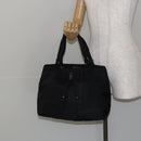 Salvatore Ferragamo Vala Hand Bag Leather Black Gold Auth BA5683-23