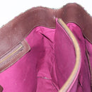 BURBERRY Nova Check Tote Bag Wool Leather Green Brown Auth BA5684-18