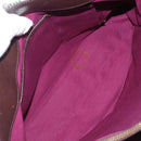 BURBERRY Nova Check Tote Bag Wool Leather Green Brown Auth BA5684-20