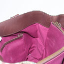 BURBERRY Nova Check Tote Bag Wool Leather Green Brown Auth BA5684-21