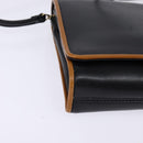 CELINE Shoulder Bag Leather Black Gold Auth BA5688-8