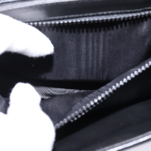 CELINE Shoulder Bag Leather Black Gold Auth BA5688