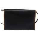 CELINE Shoulder Bag Leather Black Gold Auth BA5688-2