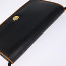 CELINE Shoulder Bag Leather Black Gold Auth BA5688-6