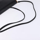 CELINE Shoulder Bag Leather Black Gold Auth BA5688-7