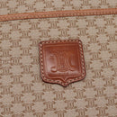 CELINE Macadam Canvas Tote Bag PVC Beige Gold Auth BA5689-14
