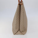 CELINE Macadam Canvas Tote Bag PVC Beige Gold Auth BA5689-5