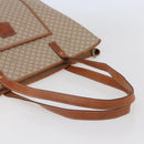 CELINE Macadam Canvas Tote Bag PVC Beige Gold Auth BA5689-7