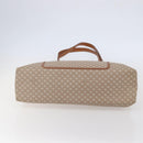 CELINE Macadam Canvas Tote Bag PVC Beige Gold Auth BA5689-9