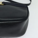Salvatore Ferragamo Shoulder Bag Leather Navy Gold Auth BA569-14