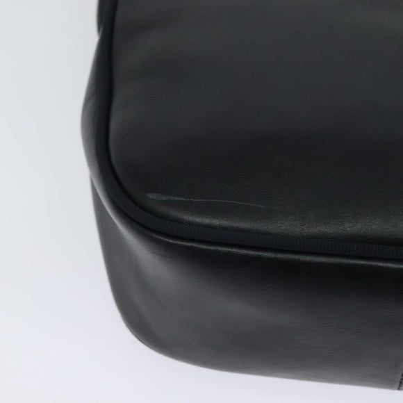 Salvatore Ferragamo Shoulder Bag Leather Navy Gold Auth BA569