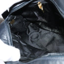 Salvatore Ferragamo Shoulder Bag Leather Navy Gold Auth BA569-18