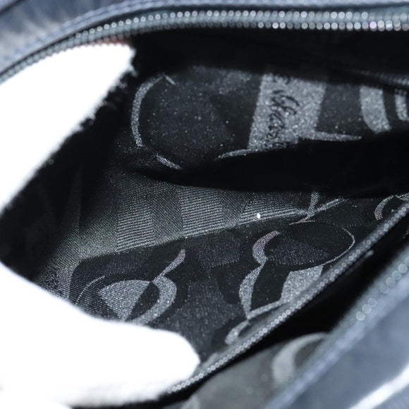 Salvatore Ferragamo Shoulder Bag Leather Navy Gold Auth BA569